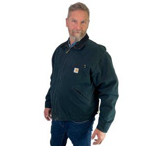 Carhartt J01 Black Duck Detroit Jacket Blanket Lined, Size 46, XL
